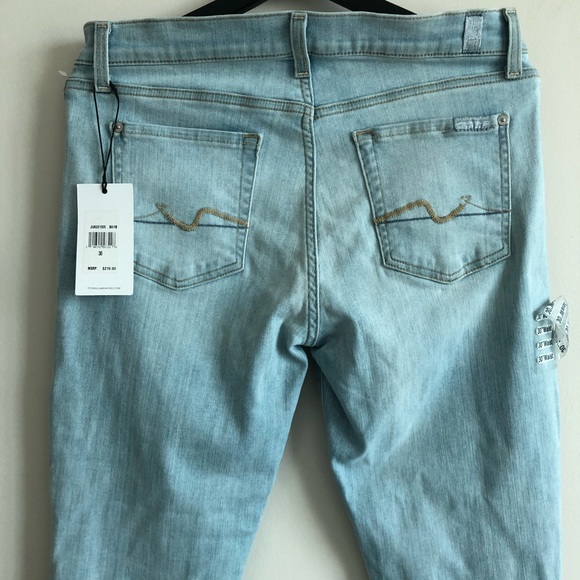 7FAM Gwenevere Angled Raw Hem Skinny Jeans - Picture 6 of 9